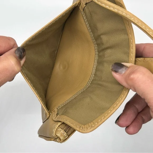 Coach Tan Leather Wristlet Wallet - Picture 8 of 14